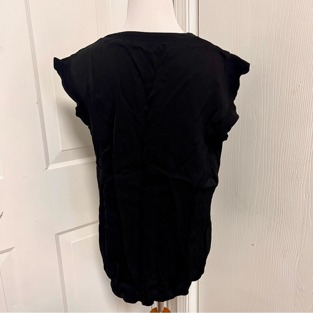 Kate Spade Crepe Satin Flutter Top H3 - image 5